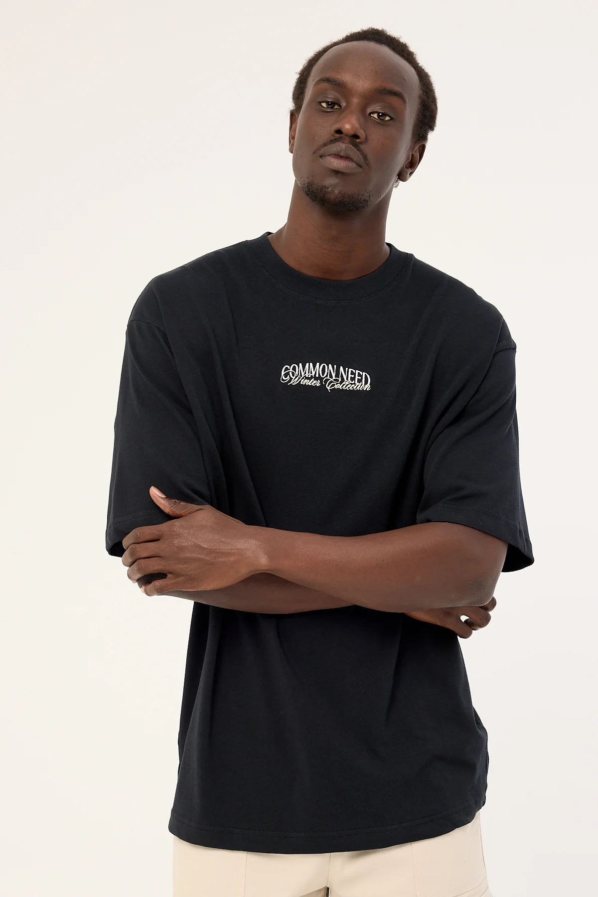 Common Need Enroll Heavyweight Boxy Tee Black - Image 3