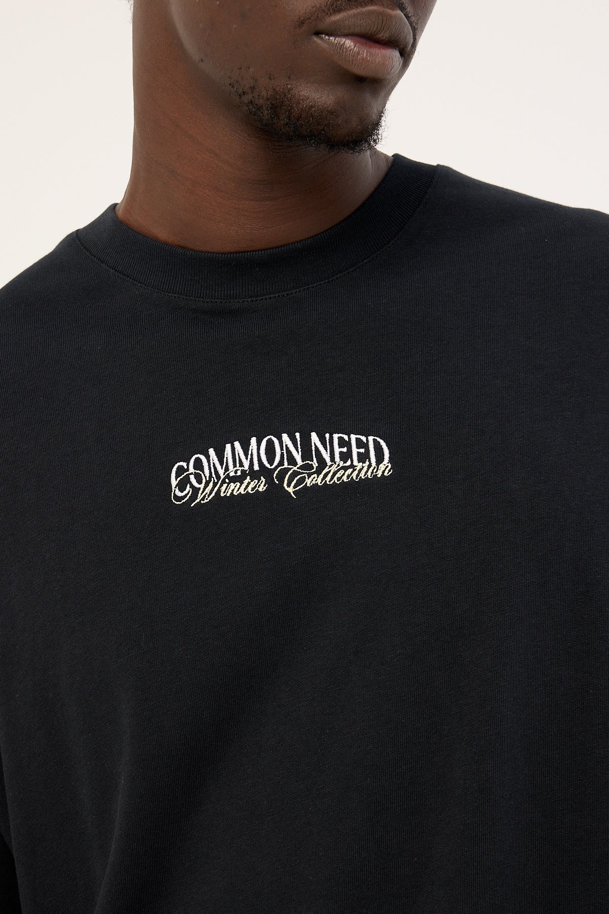 Common Need Enroll Heavyweight Boxy Tee Black - Image 4