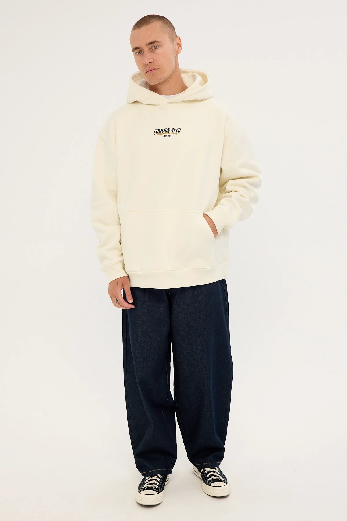 Common Need Steer Boxy Hoodie Off White - Image 3