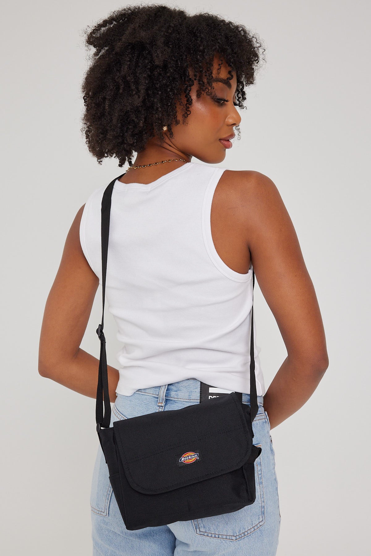 Dickies Basic Courier Satchel Bag Black - Image 7