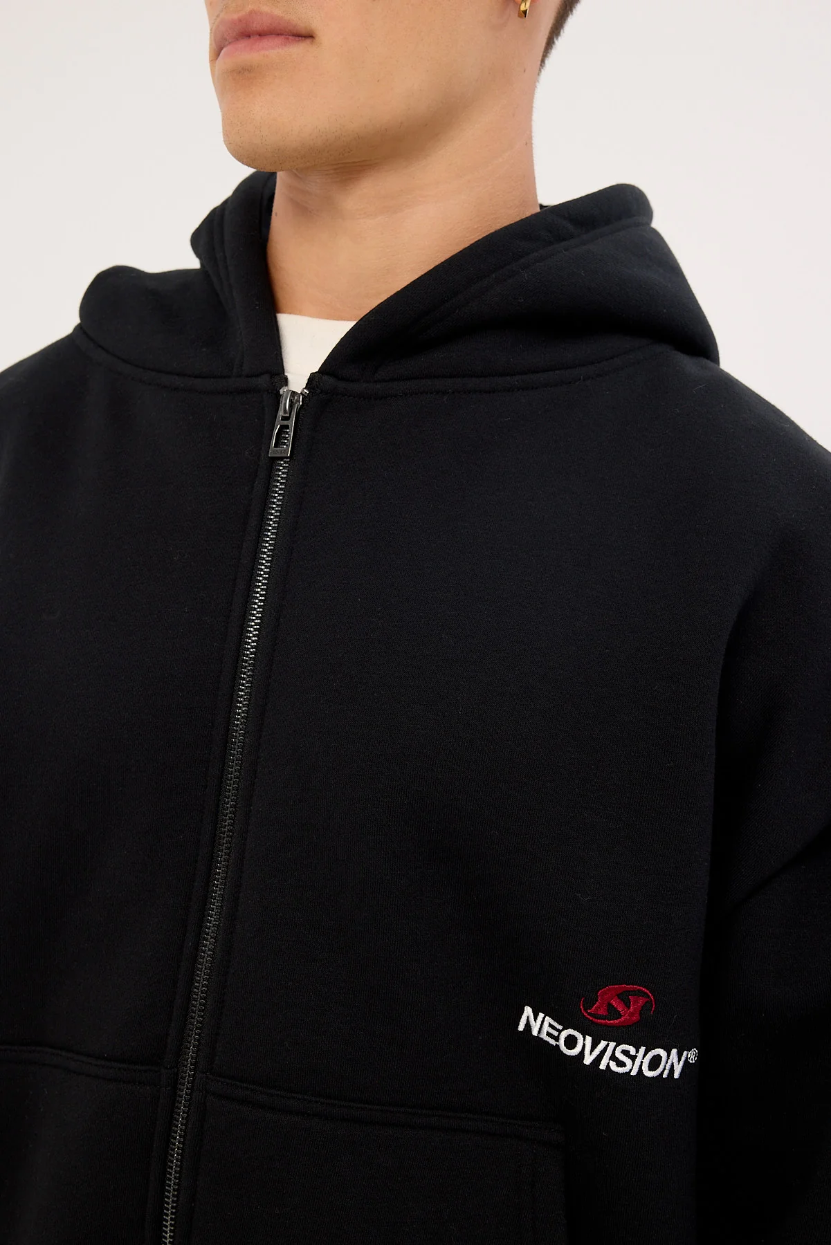 Neovision Cinder Urban Zip Through Hoodie Black - Image 4