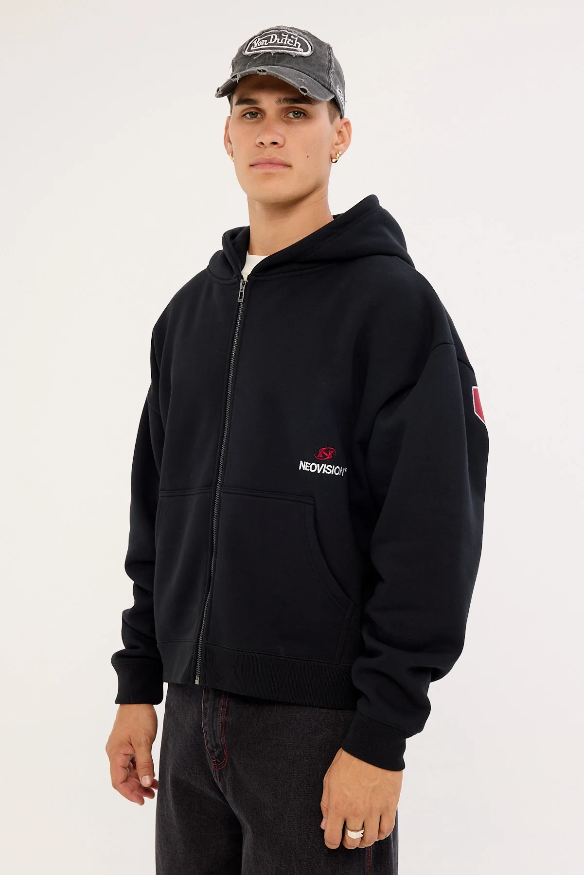 Neovision Cinder Urban Zip Through Hoodie Black - Image 5