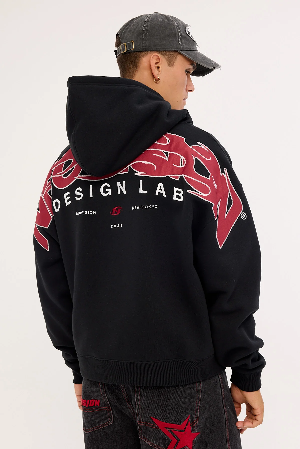 Neovision Cinder Urban Zip Through Hoodie Black - Image 6