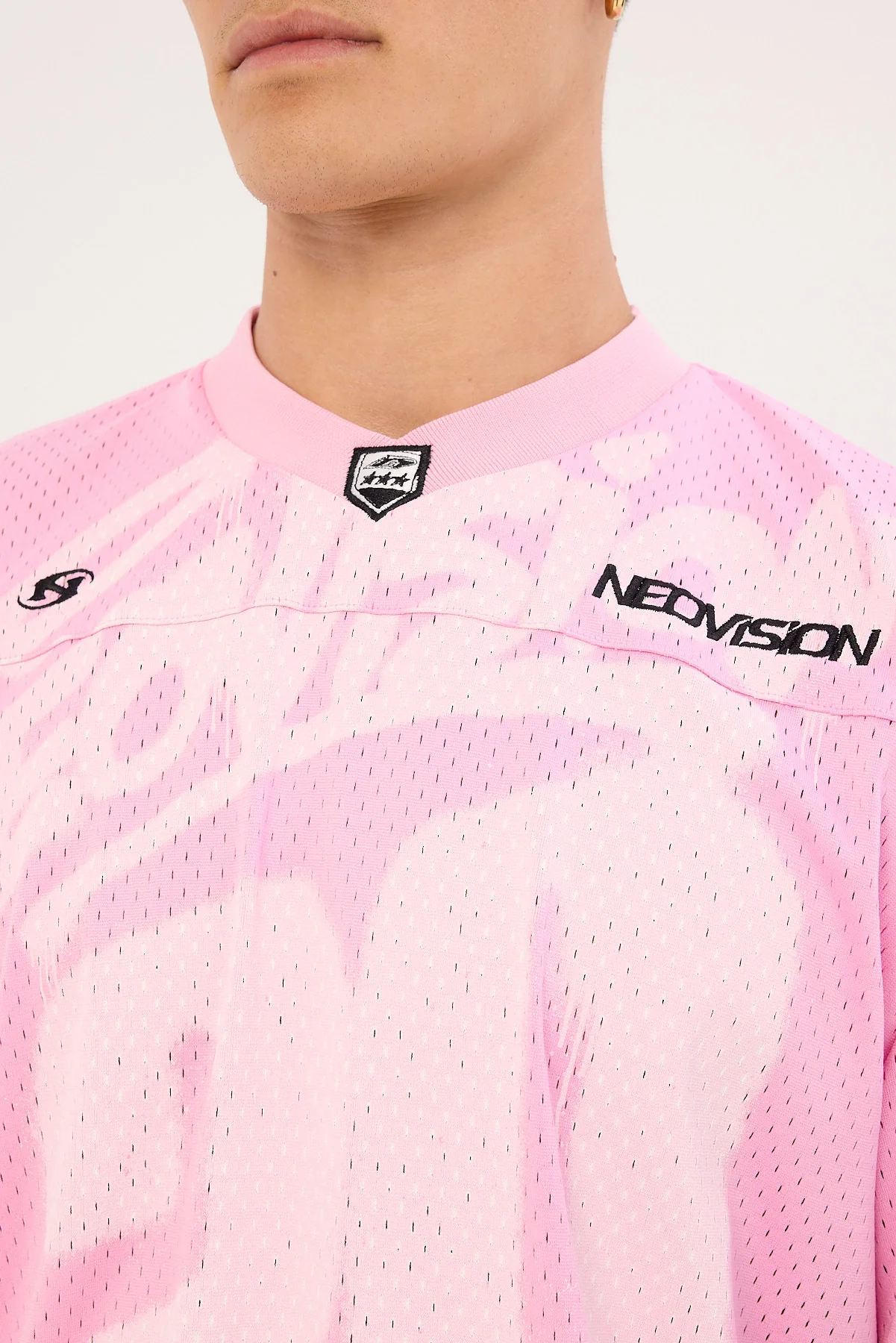 Neovision Sketched V Neck Jersey Pink - Image 4