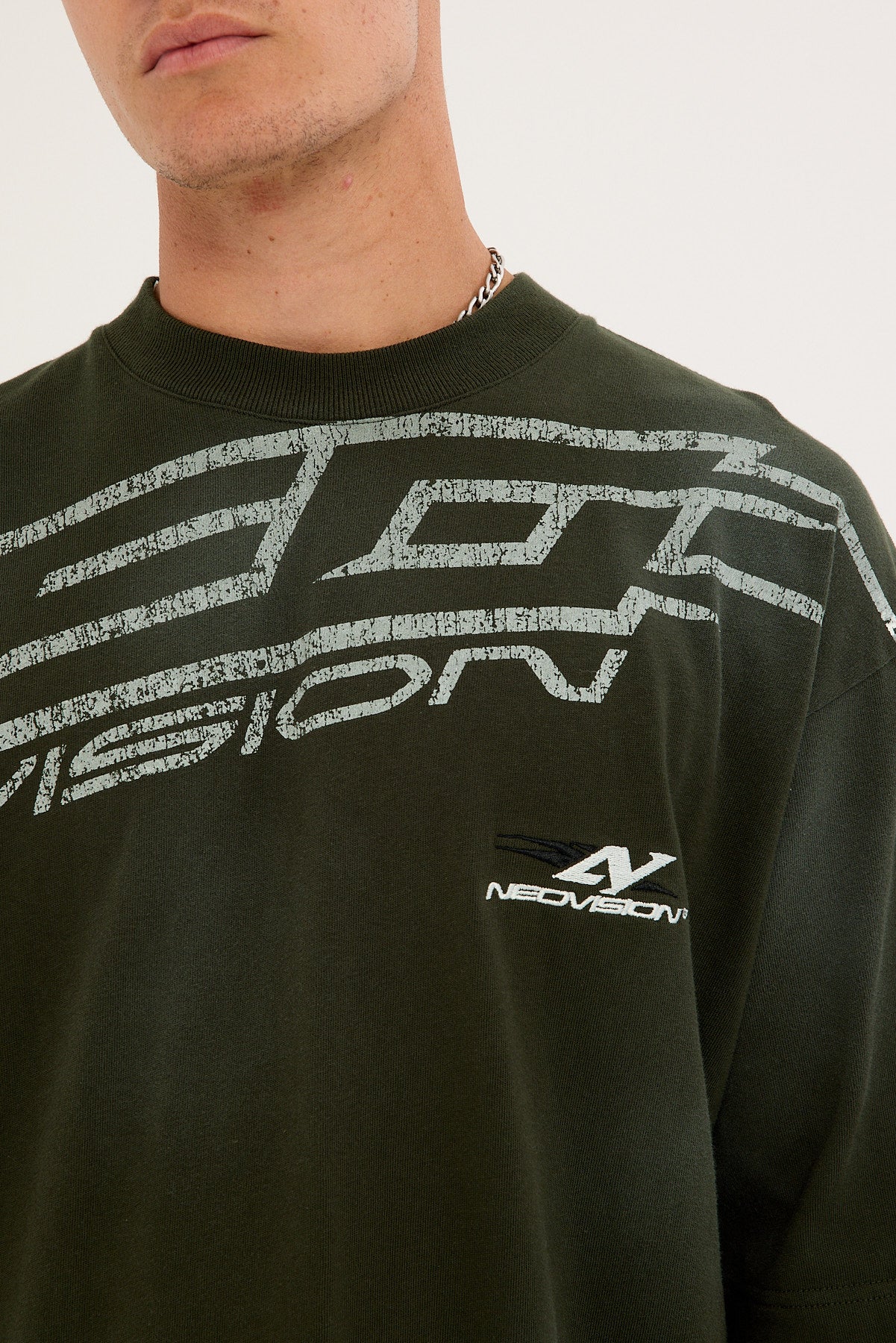 Neovision Thrash Oversize Super Heavy Tee Sunfade Dark Khaki - Image 4