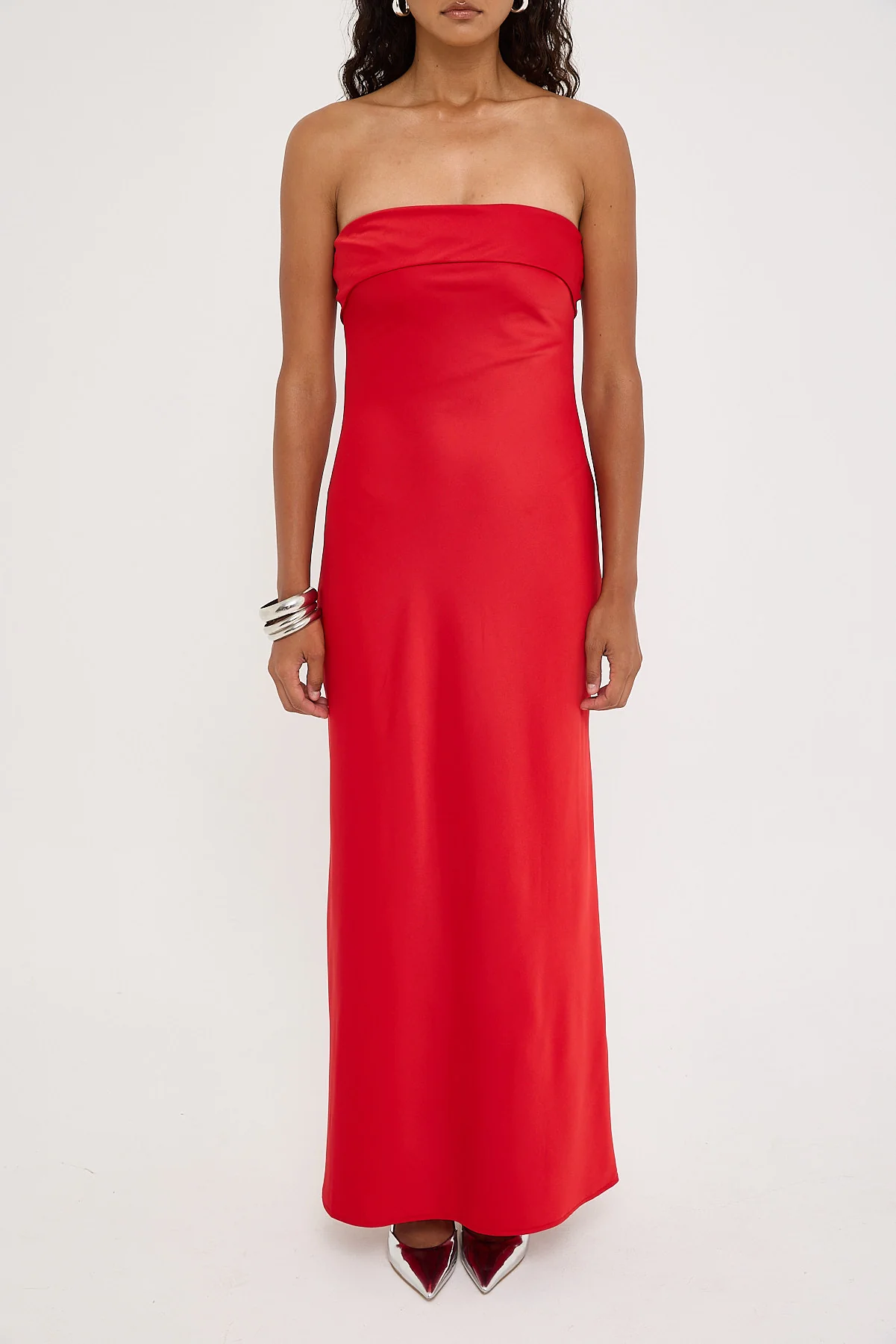 Perfect Stranger Carly Strapless Maxi Dress Red - Image 7