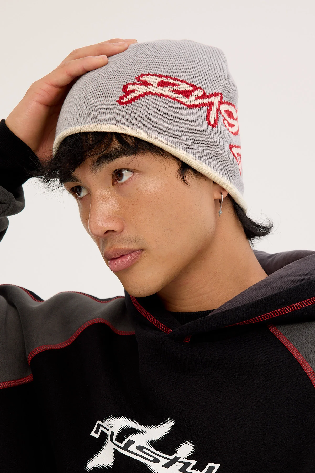 Rusty Graf R Beanie Stone Grey - Image 3