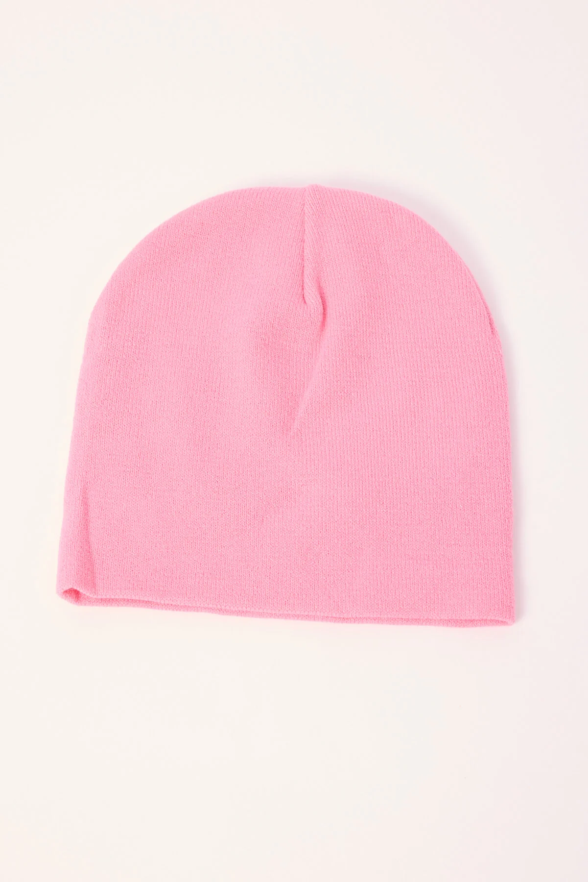 Token Intarsia Knit Beanie Pink - Image 3