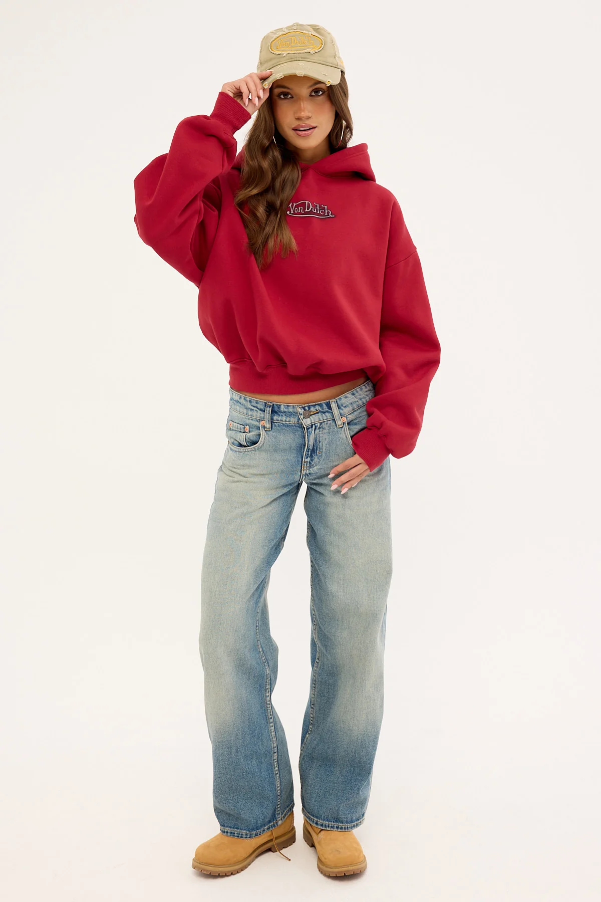 Von Dutch Flying Eye Oversized Hood Red - Image 3