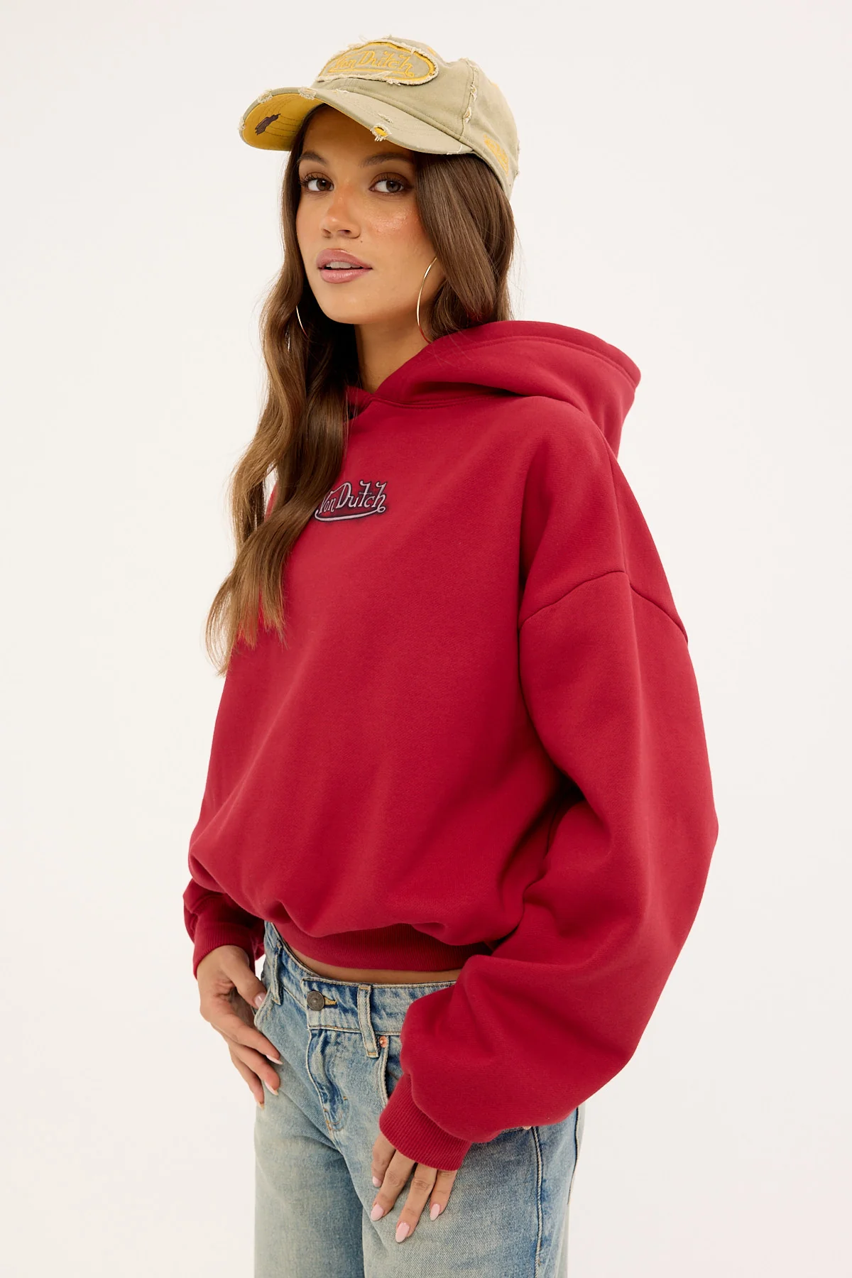 Von Dutch Flying Eye Oversized Hood Red - Image 5