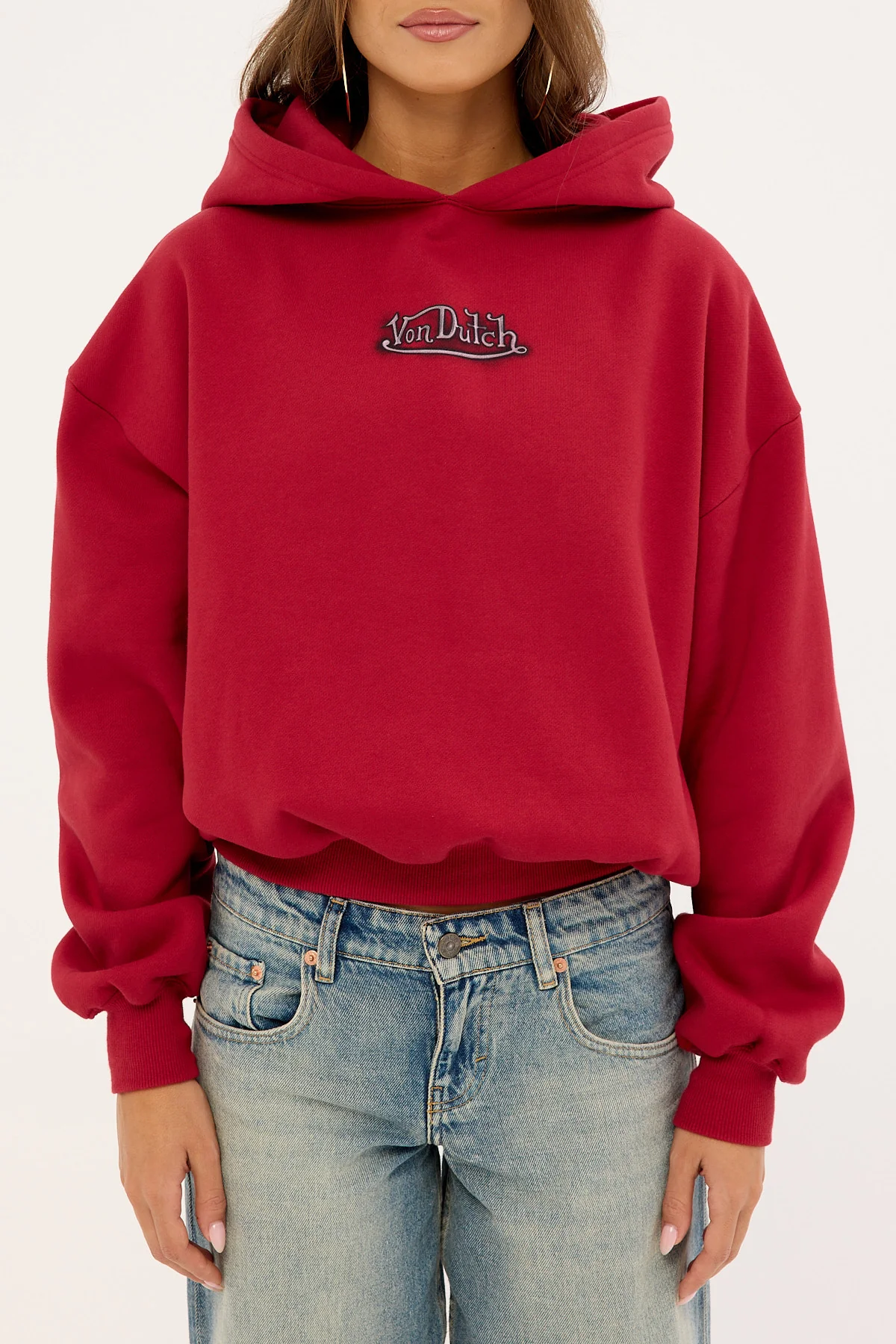 Von Dutch Flying Eye Oversized Hood Red - Image 7